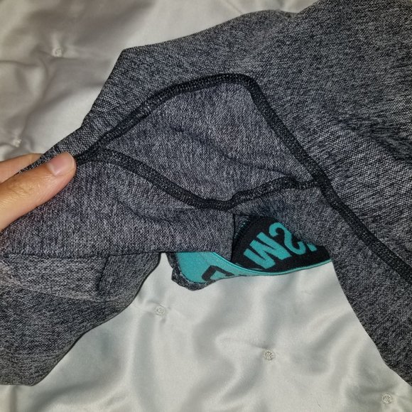Gymshark Flex Leggings - Charcoal Marl/Pale Turquoise - Picture 5 of 5